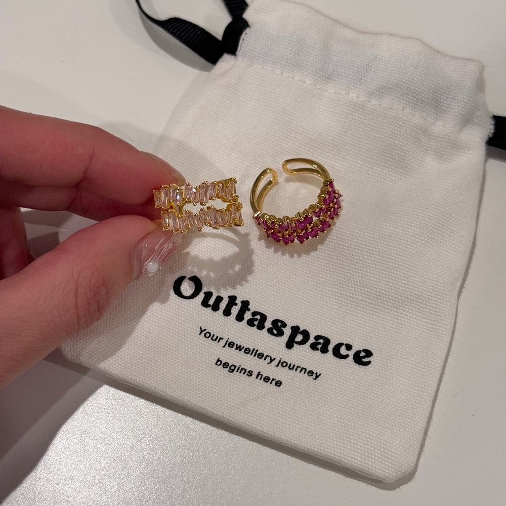 Pink Crystal Rings - Picture 4 of 6